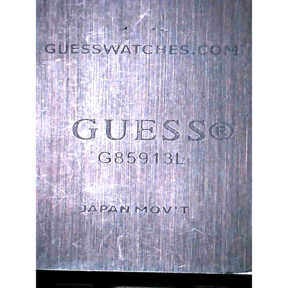 Vintage GUESS Tank Watch Crystal Bezel Silver Tone Rectangle - Y2K Aesthetic main image 9